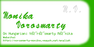 monika vorosmarty business card